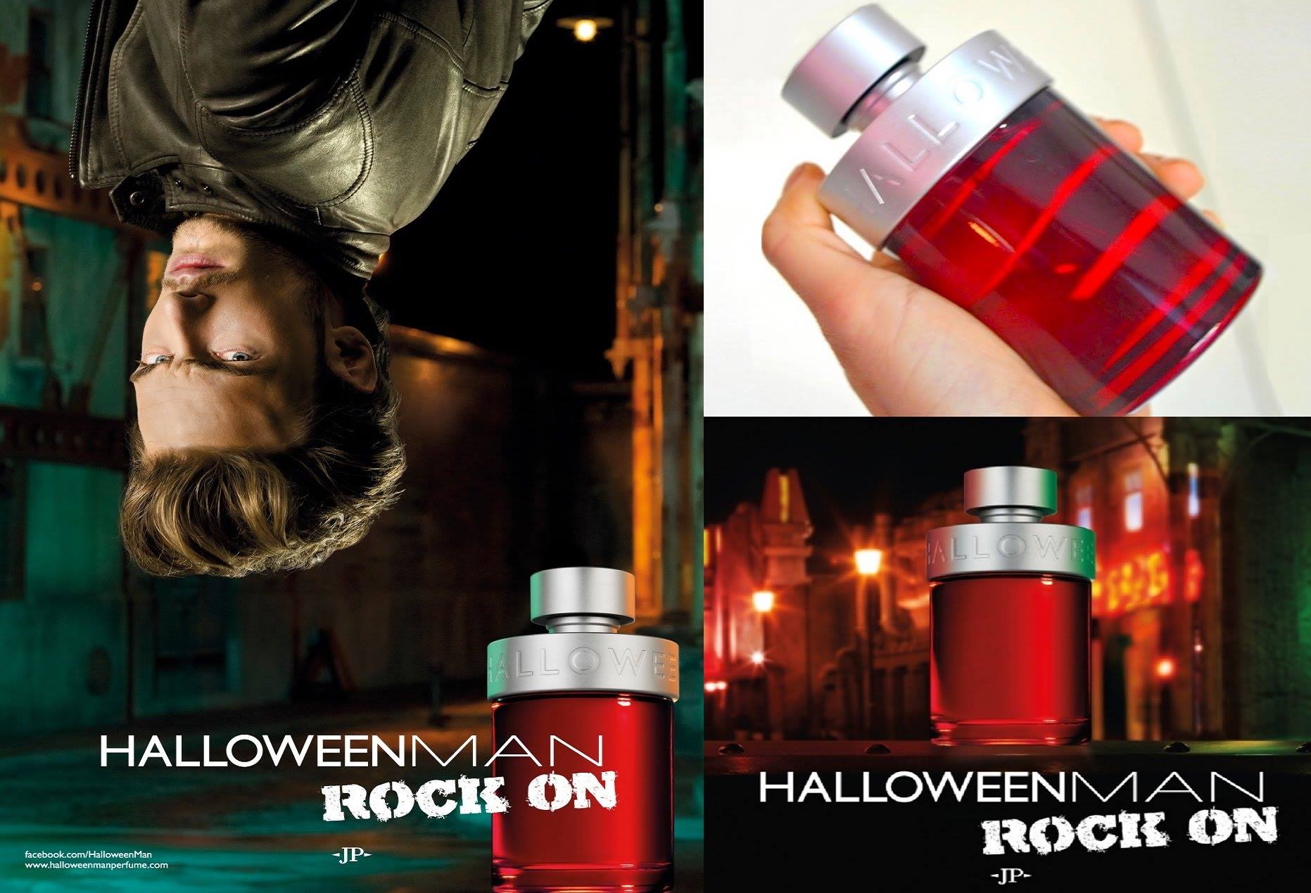 hallowen rock on for men commercial reklam afişi şişe elde şişe hand bottle k.jpg