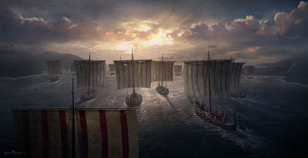 vikingruse viking gemileri çizgili yelken.jpg